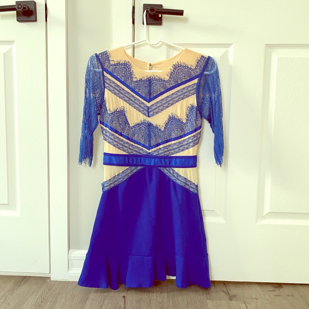 Blue lace dress size S